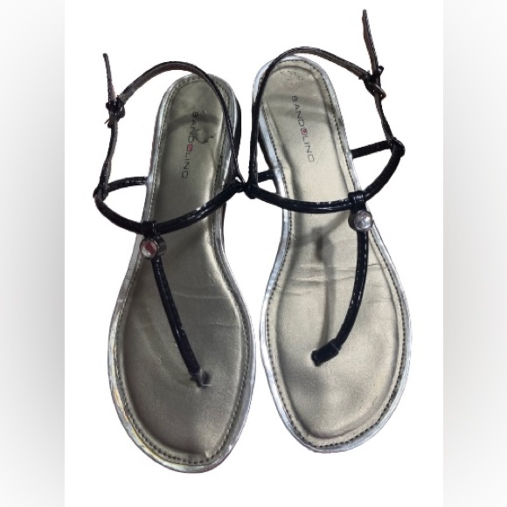 Bandolino “patent” sandals, sz 9